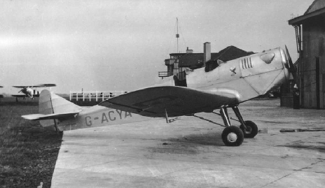 Miles M2 Hawk similar to G-ACTO (photo Neil Farley)