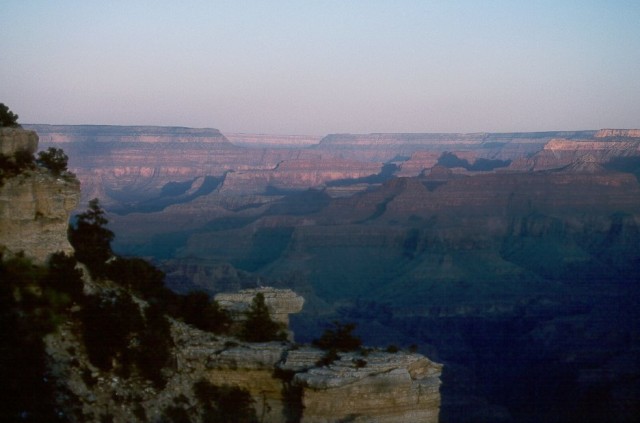 Sunrise onto North Rim over Yaki