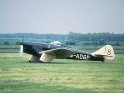 Miles Hawk Speed 6 G-ADGP ready for start of King's Cup race