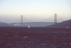 Golden Gate Bridge and Sailing Boat