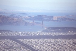 Golden Gate Park and Bridge from 747