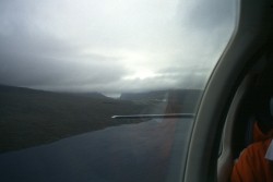 Looking back to the V�gar airfield - it was VFR - honest!