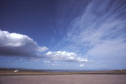 Clear skies across the apron at Kirkwall