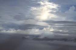 Approaching  V�gar, Mykines to port
