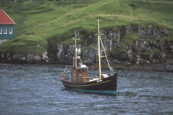 Fishing boat in Vestmanna harbour