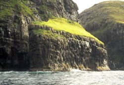 The "Meat Cliff" near Vestmanna, where the inhabitants would keep their meat safe from raiders