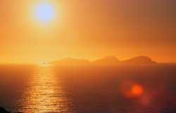 Sunset over the Blaskets from the Slate Quarry