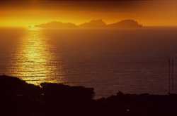 Sunset over the Blaskets from the Slate Quarry
