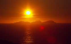 Sunset over the Blaskets from the Slate Quarry