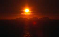 Sunset over the Blaskets from the Slate Quarry