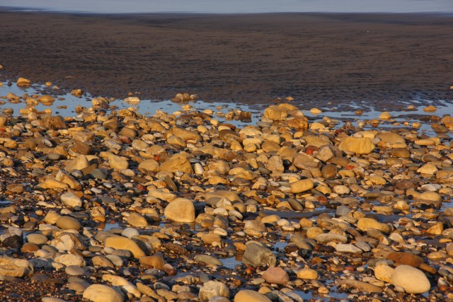 Stones and sand