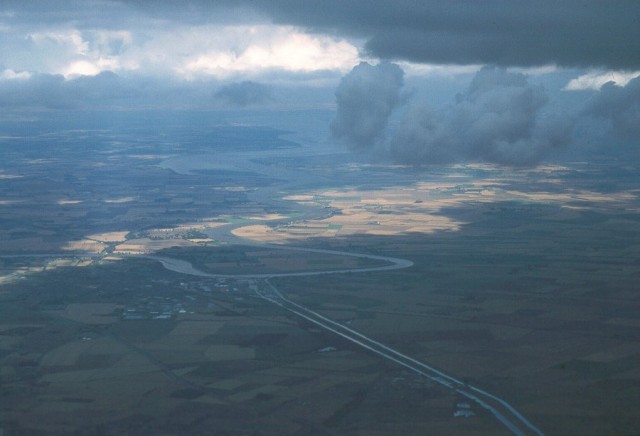 Bend in the river Ouse at Goole